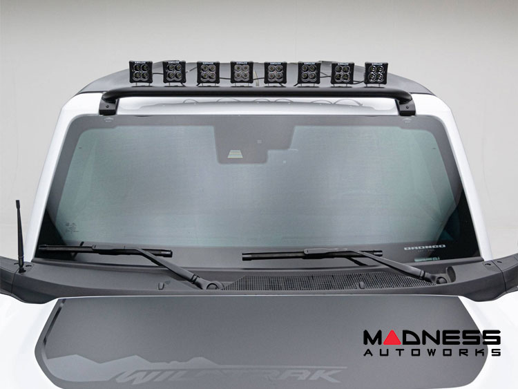 Ford Bronco Light Upgrade - Roof Rack Light Mount Bar - Tubular - 8x 3-Inch Amber/ White Pod Lights